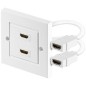 goobay HDMI vægplade Hvid goobay HDMI vægplade Hvid